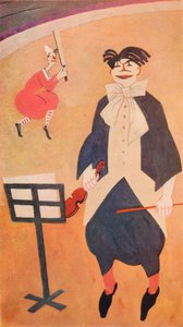 Der Clown. Wanddekoration im Boulestins Restaurant, London, um 1927 von Jean Emile Laboureur