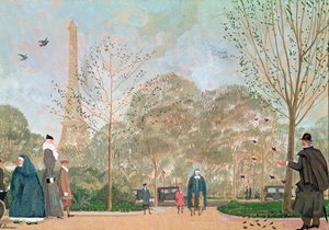 Spaziergang in den Jardins du Trocadero, ca. 1920 von Jean Emile Laboureur