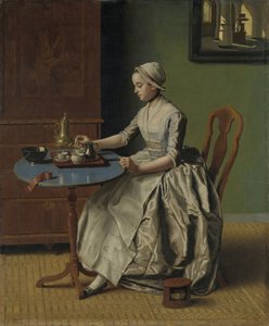 Niederländisches Mädchen beim Frühstück von Jean Étienne Liotard