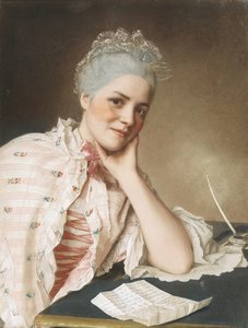 Porträt der Sängerin Mademoiselle Louise Jacquet, ca. 1750 von Jean Étienne Liotard