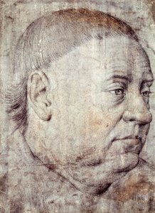 Zeichnung für das Porträt von Guillaume Jouvenel des Ursins, Kanzler von Karl VII. von Jean Fouquet (circa 1415-circa 1481) von Jean Fouquet