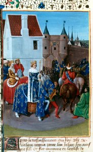 Einzug von Johann II. in Paris, 14. Jahrhundert, 1455-1460 von Jean Fouquet