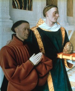 Etienne Chevalier und St. Stephan, um 1450 von Jean Fouquet