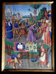 Kreuztragung. Miniatur aus dem Stundenbuch des Etienne Chevalier von Jean Fouquet (1420-1477/1481)