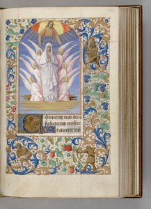 Die Himmelfahrt der Jungfrau, Stundenbuch, 1450-1499 von Jean Fouquet