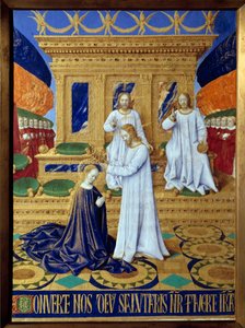 Die Krönung der Jungfrau. Miniatur aus „Das Stundenbuch des Etienne Chevalier“ von Jean Fouquet (1420-1477/1481) von Jean Fouquet