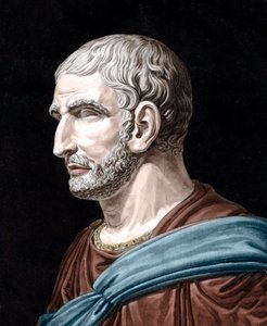 Porträt von Lucius Junius Brutus - legendärer Gründer der Römischen Republik - Gravur von Jean François Janinet von Jean Francois (after) Janinet