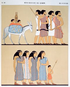 Fresko des Grabes von Nevothph in Beni-Hassan-El-Qadim (Beni Hasan), 1835-45