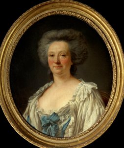 Porträt von Madame Geoffrin (Marie-Therese Rodet) von Jean Francois Colson