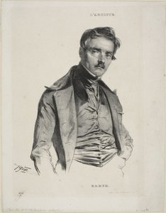 Porträt des Bildhauers Antoine-Louis Barye von Jean Francois Gigoux