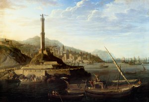 Napoleonische Kriege: Einzug der französischen Armee unter dem Kommando von General Miollis in Genua am 24. Juni 1800. Gemälde von Jean François Hue (1751-1823) von Jean Francois Hue