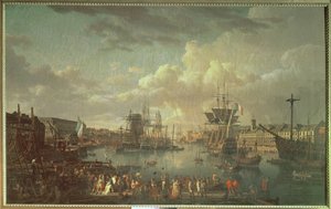 Blick auf den Hafen von Brest