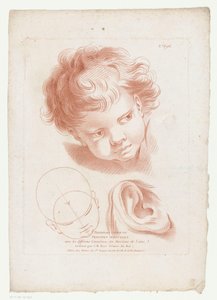 Kopf und Ohr eines Kindes von Jean Francois Janinet