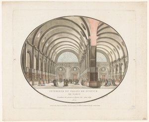 Innenansicht des Justizpalastes in Paris von Jean Francois Janinet