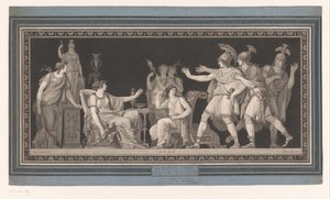 Tarquinius und seine spinnende Frau Lucretia von Jean Francois Janinet