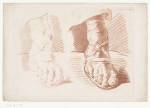 Zwei Füße in Sandalen