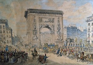Einzug von Pius VII. (Luigi Barnaba Chiaramonti, Papst unter dem Namen Pius VII. oder Pio VII.)