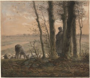 Fallende Blätter von Jean Francois Millet