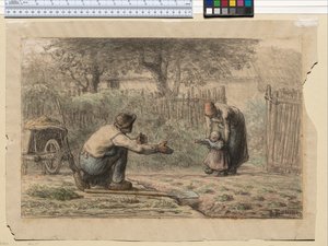 Erste Schritte, ca. 1858-66 von Jean Francois Millet