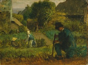 Gartenszene, 1854 von Jean Francois Millet