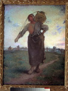Normannische Milchmagd in Greville. Gemälde von Jean Francois Millet (1814-1875)