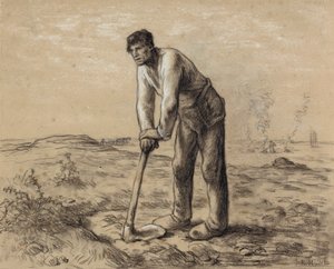 Mann mit einer Hacke, ca. 1860-62
