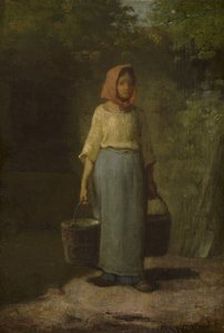 Bauernmädchen kehrt vom Brunnen zurück, ca. 1860