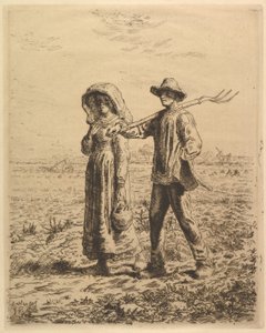 Bauern gehen zur Arbeit, 1863