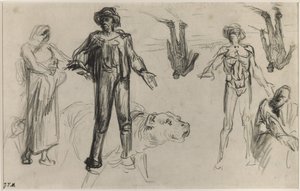 Studien für ruhende Erntearbeiter von Jean Francois Millet