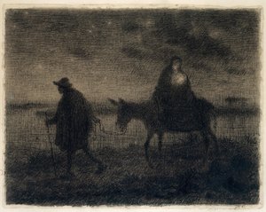 Die Flucht nach Ägypten von Jean Francois Millet