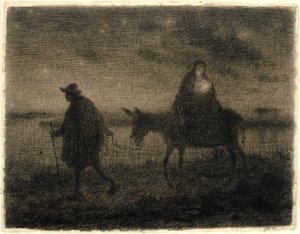Die Flucht nach Ägypten, ca. 1864 von Jean Francois Millet