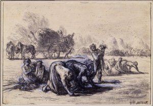 Der Monat August: Die Ährenleserinnen von Jean Francois Millet