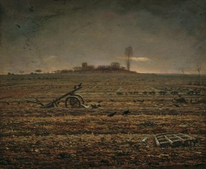 Die Ebene von Chailly mit Egge und Pflug, 1862 von Jean Francois Millet