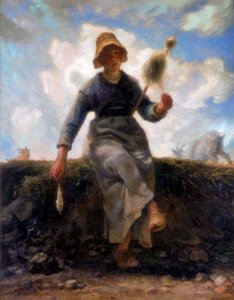 Die Spinnerin, Ziegenhirtin der Auvergne, ca. 1868-1869