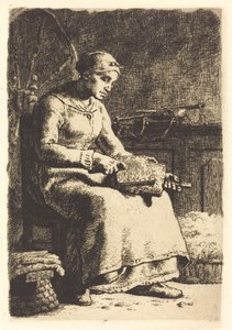 Die Wollkämmerin von Jean Francois Millet