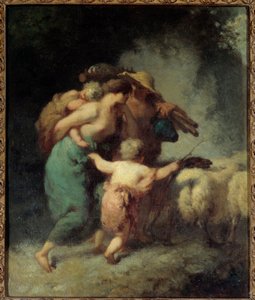 Die Rückkehr der Herde von Jean Francois Millet