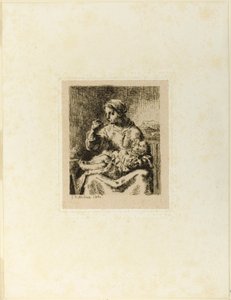 Frau füttert ihr Kind von Jean Francois Millet