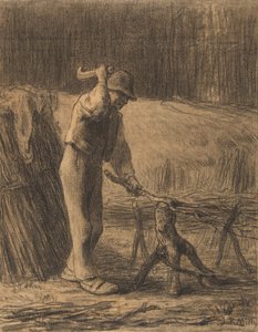 Holzfäller beim Beschneiden von Zweigen, 1853-54 von Jean Francois Millet
