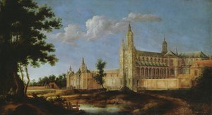 Ansicht der Abtei von Saint-Amand-les-Eaux, gegründet 647 von Jean Francois Neyts
