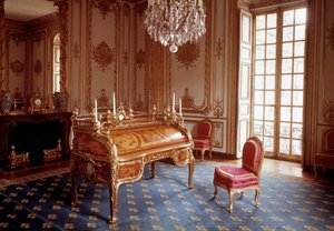 Louis XV Stil: Büro mit Zylindern des Innenkabinetts von Louis XV, realisiert von Jean Francois Oeben (1720-1763) und Jean Henri Riesener (1734-1806) 1760-1769 Versailles, Musée du Château