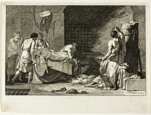 Hingabe des Cimon oder Begräbnis des Miltiades von Jean François Pierre Peyron