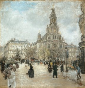 Place de la Trinité, Paris, ca. 1886 von Jean Francois Rafaelli