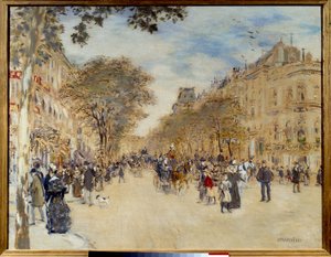 Belle Epoque: Ansicht des Pavillons von Hannover und des Boulevard des Italiens in Paris