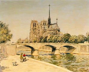 Notre Dame und die Seine von Jean Francois Raffaelli
