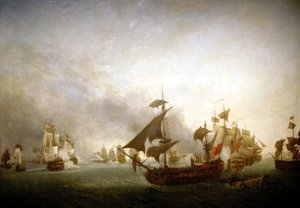 Seeschlacht bei der Insel Grenada von Jean Francois Hue