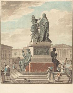 Entwurf eines Denkmals für den König von Jean François Janinet after Jean Michel Moreau