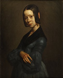 Porträt von Pauline Ono in Blau von Jean Francois Millet