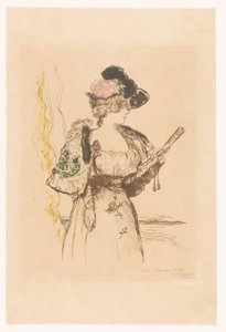 Dame mit Fächer