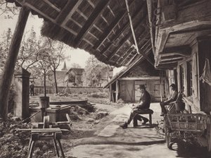 Schweiz: Berner Bauernhaus, unter dem Vordach von Jean Gaberell