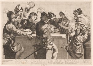 Der Wahrsager von Jean Ganière after Valentin de Boullogne